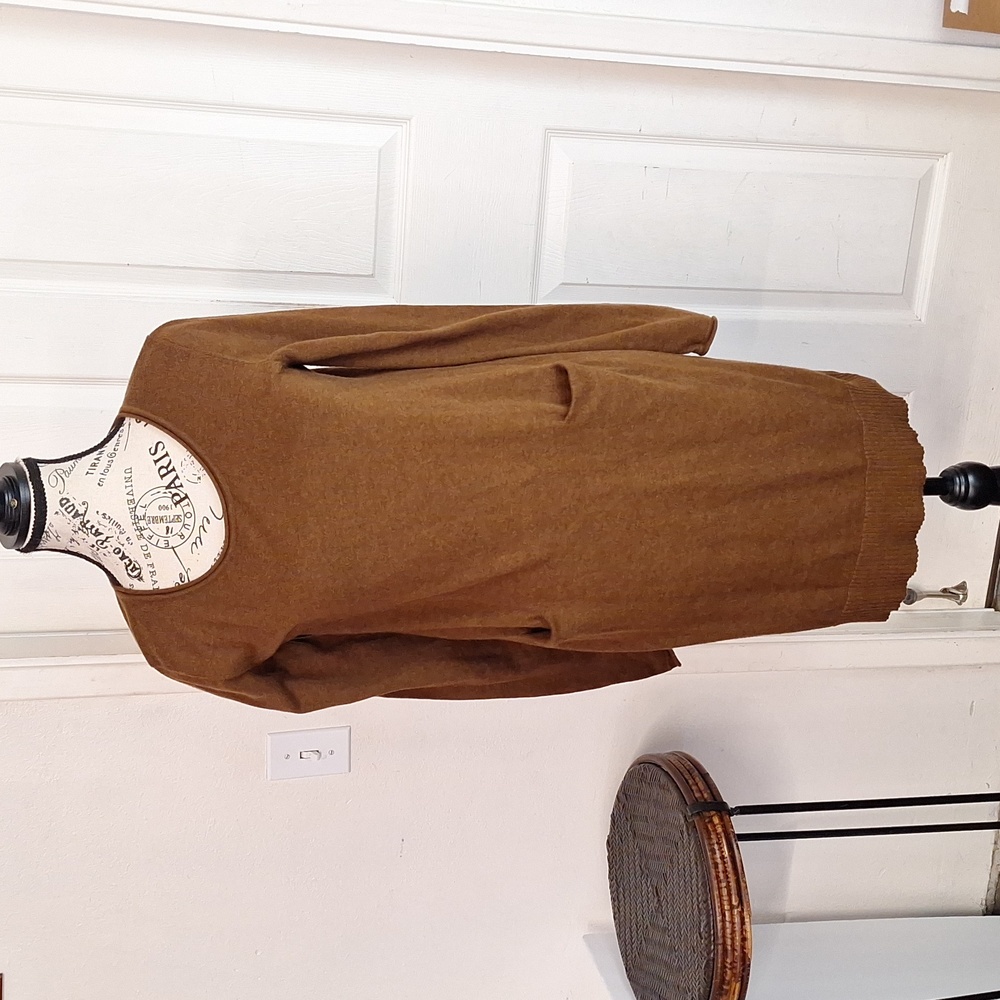 Peruvian Connection Brown Tunic Sweater Dress Size Small Pima Cotton